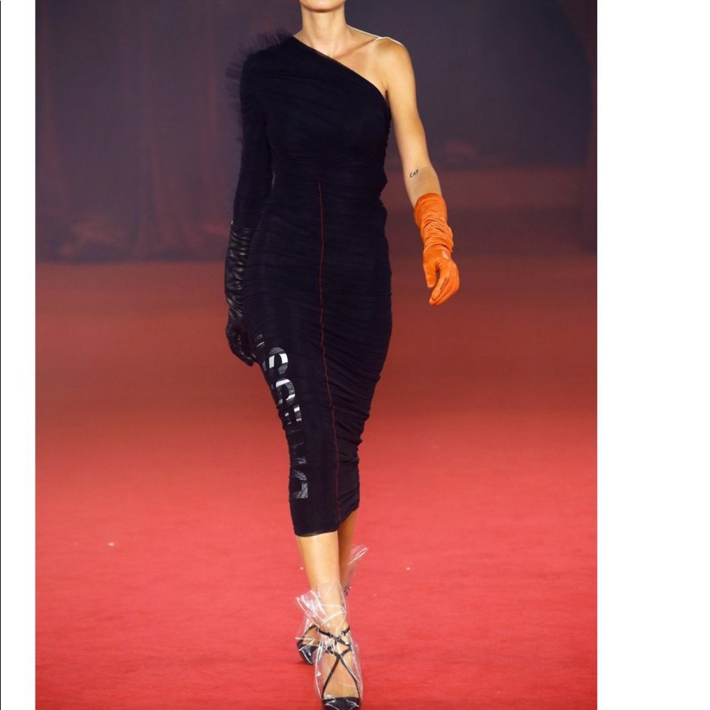 Off-white Virgil abloh Tully one shoulder dress size 4
